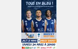 Tous en bleus pour supporter la JALT face à Massy