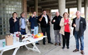 Echauffement des supporters